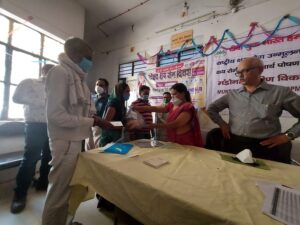 Nutrition Packet distribution at Baldeo CHC